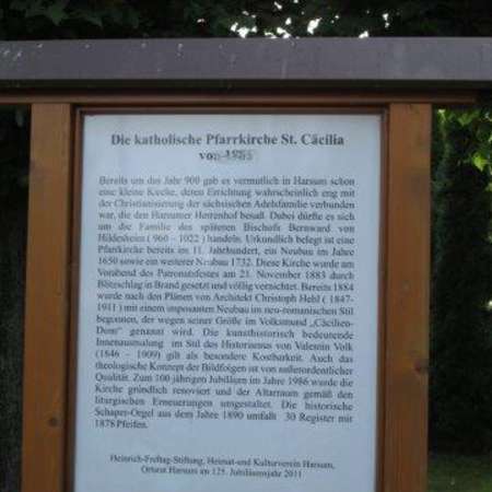 Bild vergr&ouml;&szlig;ern: Kulturpfad Harsum Infotafel St. C&auml;cilia