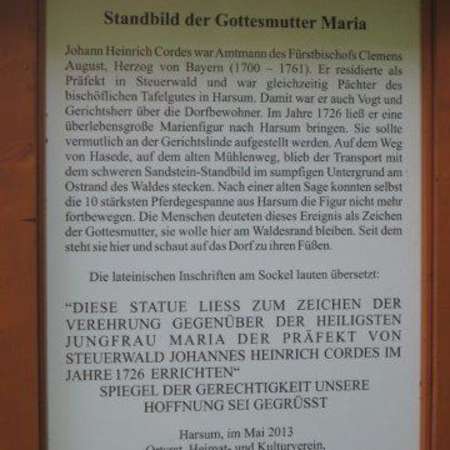 Bild vergr&ouml;&szlig;ern: Kulturpfad Harsum Infotafel Gottesmutter