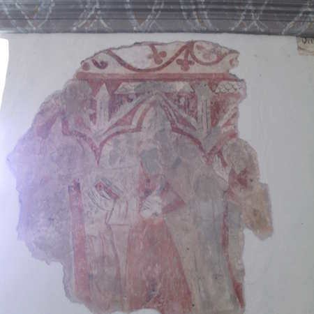 Bild vergrößern: Martin-Luther-Kirche Reste der Wandmalerei im Mittelschiff Sottrum