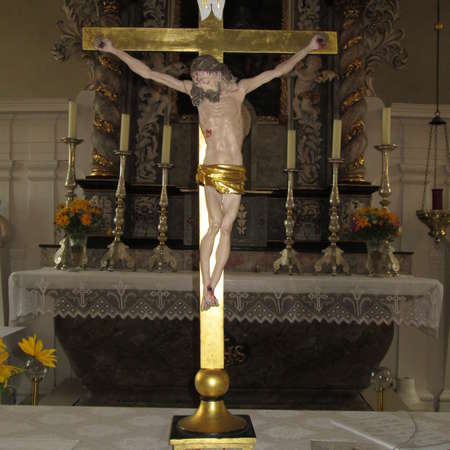 Bild vergrößern: Altarkreuz mit Reliquien St. Andreas