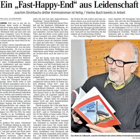 Bild vergrößern: Zeitungsartikel HAZ Fast-ein-Happy-End