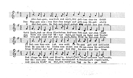 Bild vergr&ouml;&szlig;ern: Ahrbergen Lied