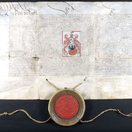 Bild vergr&ouml;&szlig;ern: Stadtarchiv Hildesheim Schriftrolle