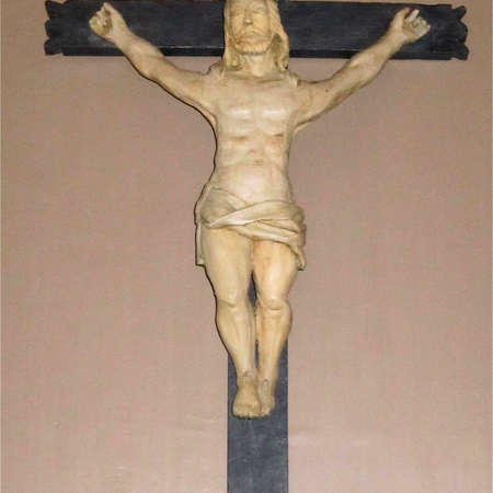 Bild vergrößern: Heilig Geist Kirche Störy Kruzifix an der Empore