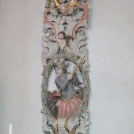 Bild vergr&ouml;&szlig;ern: Reliefhalbfigur St. Georg in der St. Martinus Kirche