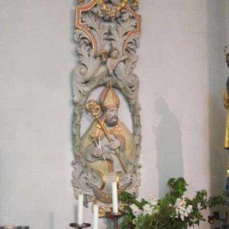 Bild vergr&ouml;&szlig;ern: Reliefhalbfigur St. Blasius in der St. Martinus Kirche