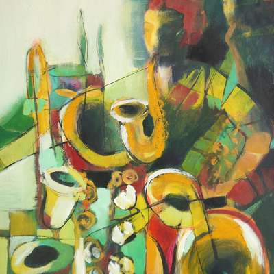 Bild vergr&ouml;&szlig;ern: Britta Ahrens: Saxy Ladies 2020 80x60 &euro;300