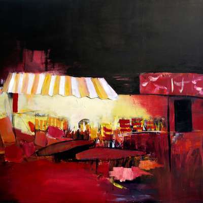 Bild vergr&ouml;&szlig;ern: Britta Ahrens: Strandbar 1 100x160; 800&euro;