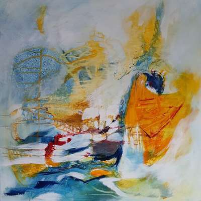 Bild vergr&ouml;&szlig;ern: Jasmin Maavenian,sunny afternoon, 80 x 80 cm, 2020