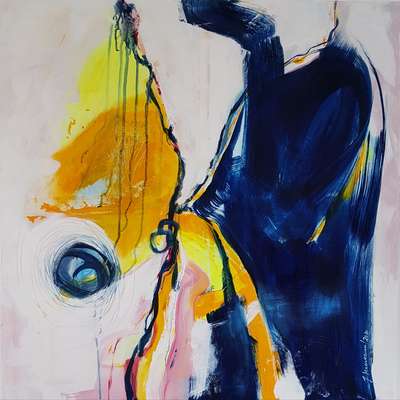 Bild vergr&ouml;&szlig;ern: Jasmin Maavenian, Im Strudel der Zeit, 80 x 80 cm, 2020