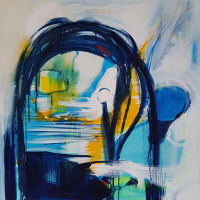 Bild vergr&ouml;&szlig;ern: Jasmin Maavenian, Fernweh, 80 x 80 cm, 2020