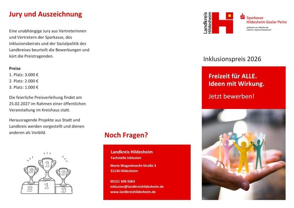 Flyer Inklusionspreis 2026 Freizeit