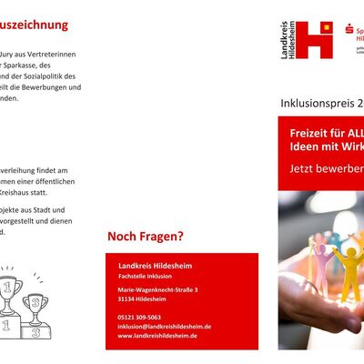 Bild vergr&ouml;&szlig;ern: Flyer Inklusionspreis 2026 Freizeit