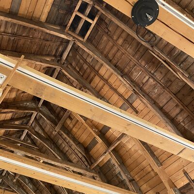 Bild vergr&ouml;&szlig;ern: Kunstgebaude Bullenstall Dach1