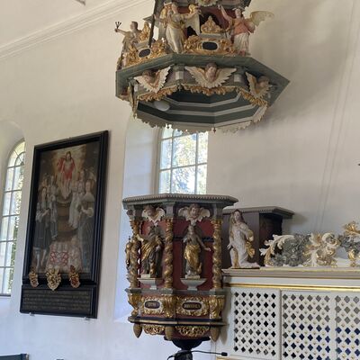 Bild vergr&ouml;&szlig;ern: St.Johannis Kanzel mit Pastorenstuhl