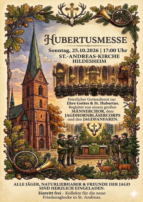 Bild vergr&ouml;&szlig;ern: Hubertusmesse St. Andreas Hildesheim 2026
