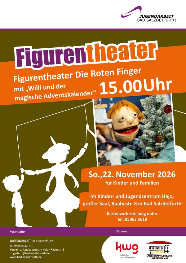 Bild vergr&ouml;&szlig;ern: Plakat 22.11. Willi und der magische Adventskalender