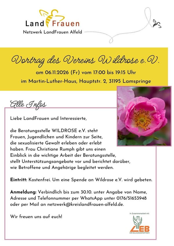 Bild vergr&ouml;&szlig;ern: Vortrag des Vereins Wildrose e.V.
