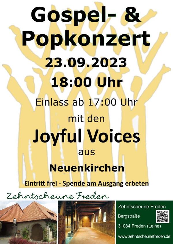 Interner Link: Zur Veranstaltung Gospel & Pop Konzert mit Joyful Voices aus Neuenkirchen