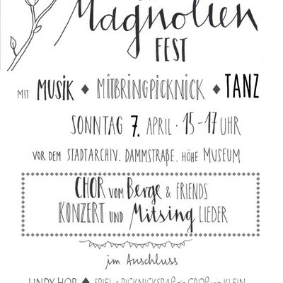 Magnolienfest Plakat 3d