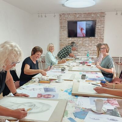 Bild vergr&ouml;&szlig;ern: Mal- und Zeichenunterricht im Atelier Fleissig & Faul
