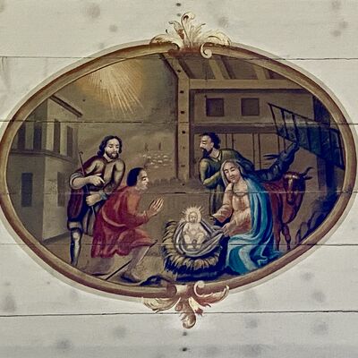 Bild vergr&ouml;&szlig;ern: St.Bartholom&auml;usDeckenmedaillonGeburtChristi