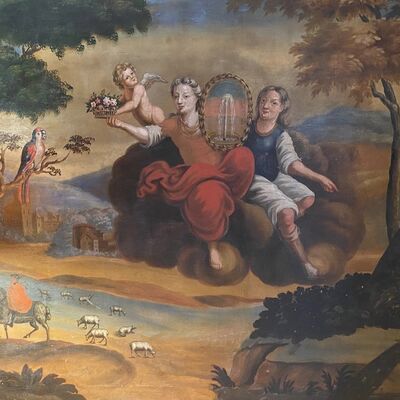 Bild vergr&ouml;&szlig;ern: Hetlingsches Gut Wandgem&auml;lde1