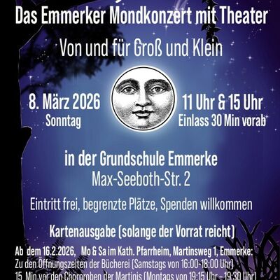 Interner Link: Zur Veranstaltung Mondgefl&uuml;ster, das Emmerker Mondkonzert mit Theater