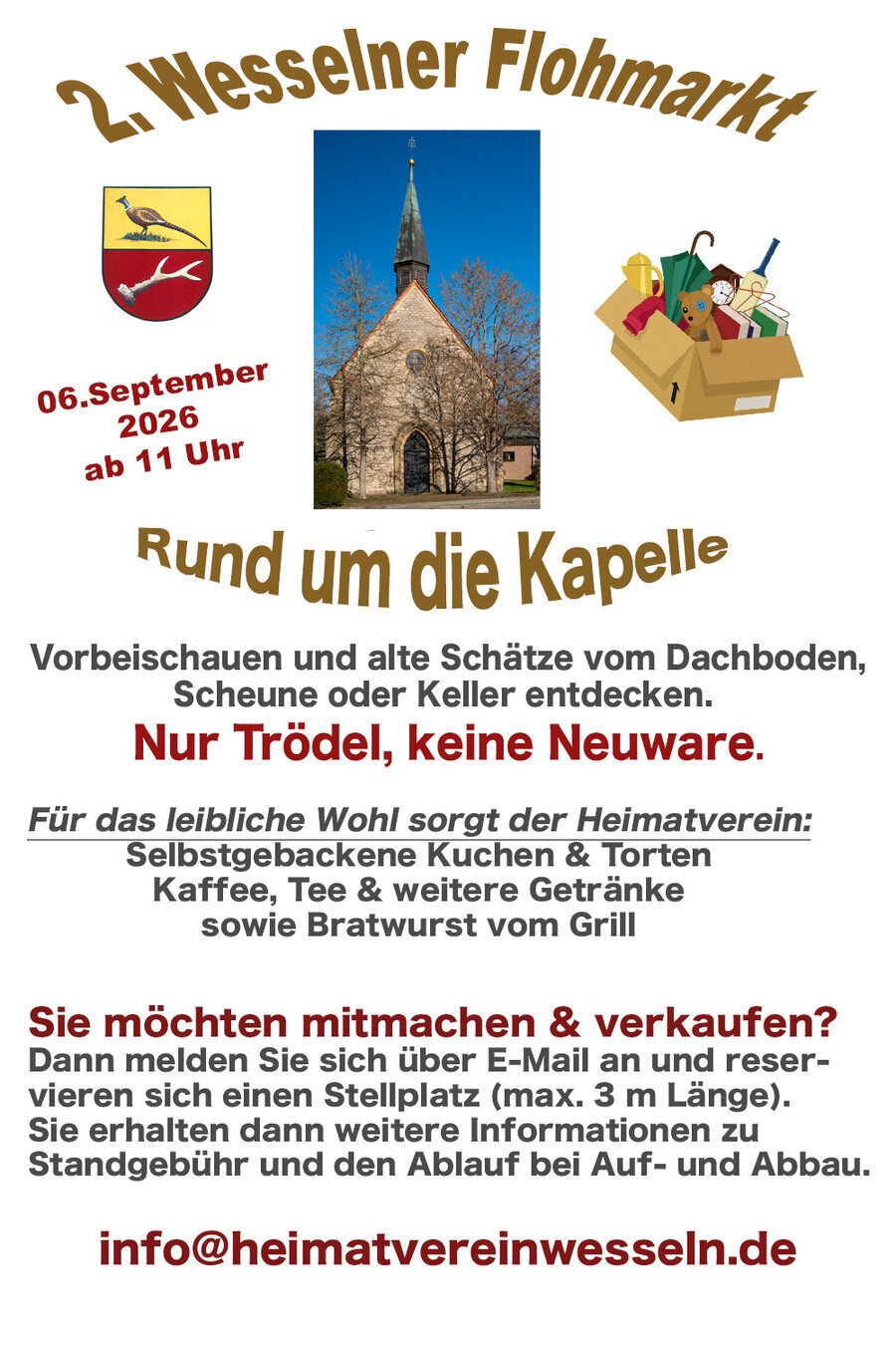 Interner Link: Zur Veranstaltung 2. Wesselner Flohmarkt 